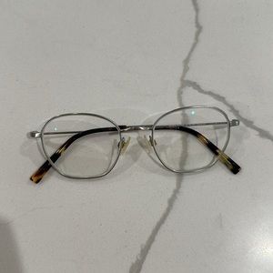 Warby Parker Robbie Eyeglasses prescription -3.75 -3.75 antique silver narrow